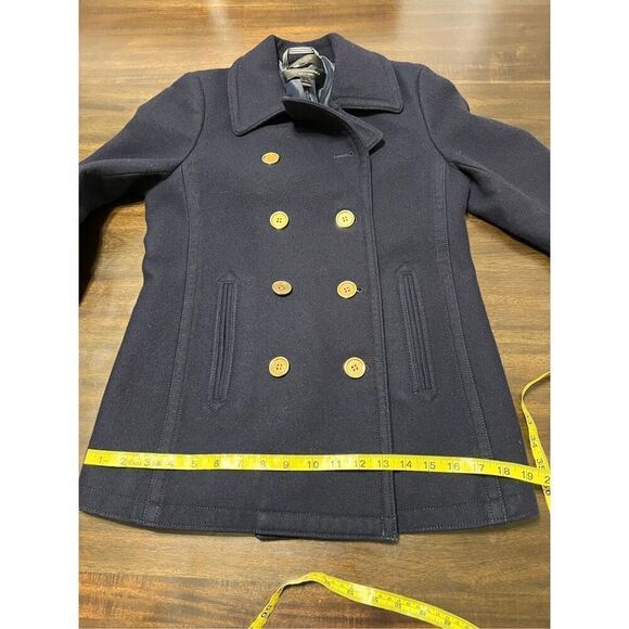 J.Crew navy coat cashmere by Nello Gori - Picture 9 of 13